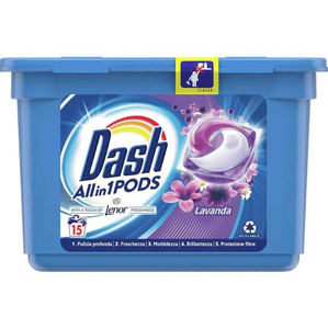 Capsules de lessive Dash, parfum Fresh Blast, capsules de lessive 3 en 1, haute efficacité - Product Image 1