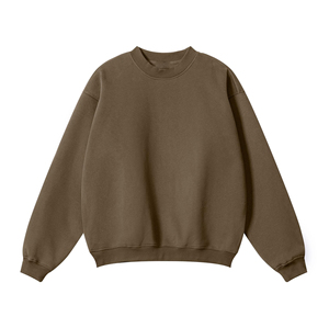 เสื้อสเวตเชิ้ตผู้ชายแบบกำหนดเองขายส่ง ผ้าฝ้าย 100% บุซับในสำหรับฤดูหนาว ผ้าฟลีซ 350gsm คอกลม ทรงโอเวอร์ไซส์ - Product Image 1