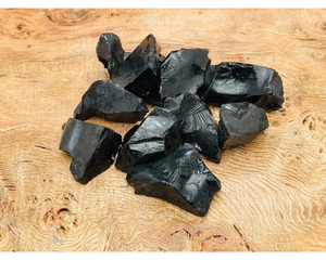 Obsidienne noire naturelle, cristal de guérison, pierre brute non taillée pour la décoration intérieure, Feng Shui, porte-bonheur amoureux - Product Image 3