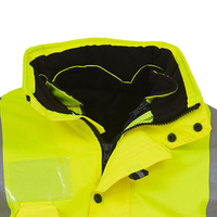 Veste bomber d'hiver unisexe réfléchissante à capuche personnalisée, imperméable, coupe-vent, détachable, 3-en-1, manteau chaud