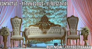 Majestuoso Juego de Muebles para Bodas Estilo Bollywood, Muebles de Madera Blancos de Diseño Reciente, Muebles de Diseño para Bodas Asiáticas, Reino Unido - Product Image 6