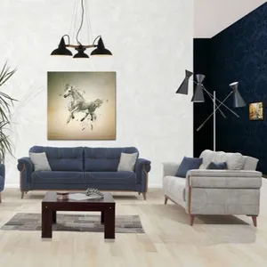 Sultan sofa set soft foam luxury fabric comfortable design Turkish home furniture factory prices