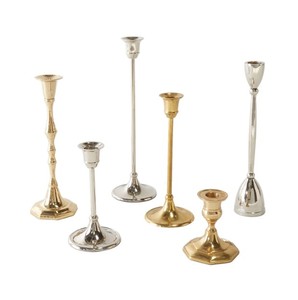 Bougeoir décoratif aluminium métal plaqué or finition à la main bougeoir pour décoration d'hôtel et de restaurant nouvel arrivage - Product Image 3