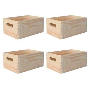 Boîtes et bacs de rangement en bois faits à la main |   Finition Premium |   Prix de gros en vrac directement de l'usine - Product Image 3