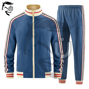 2025 hommes hiver survêtements ensembles polaire Polyester/coton à manches longues fermeture éclair pleine taille élastique séchage rapide respirant survêtement - Product Image 6