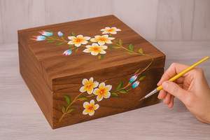 Caja de Especias de Madera Natural Impresa Ecológica de Primera Calidad, Grosor Ajustable, Múltiples Secciones de Almacenamiento para Cocina - Product Image 3