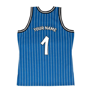 Ropa de calle retro unisex para hombre, camiseta de baloncesto personalizada, camiseta de baloncesto con rayas bordadas de malla con estampado personalizado - Product Image 2