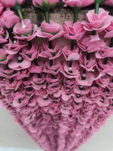 Guirlandes de fleurs de rose en velours avec des roses en perles blanches, chaîne de roses pour la décoration, décoration de porte latérale, décoration de scène - Product Image 3