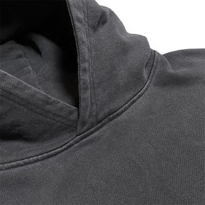 Venta al por mayor de los hombres 600 Gsm Pull Hoodies de moda de gran tamaño Vintage piedra lavada diseño de alta calidad pesado desgastado invierno - Product Image 3
