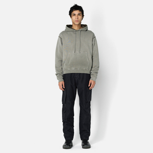 Nueva Sudadera con Capucha de Forro Polar para Hombre, Estilo Vintage Desgastado con Lavado Ácido, Corte Regular, Estilo Urbano, Cuello con Capucha, Invierno, Diseño Liso - Product Image 4