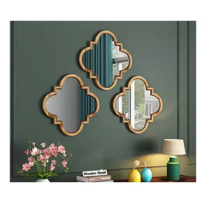 Espejo de pared moderno para el hogar con marco de madera para sala de estar, producto a granel hecho a mano de calidad superior por Azora Industries - Product Image 3