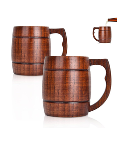 Taza de madera de acacia hecha a mano pulida natural de diseño único para beber con acero inoxidable Fabricante al por mayor Nuevo estilo - Product Image 3