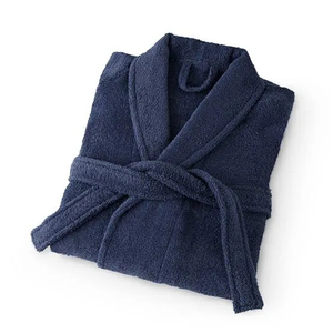 Cómodo Albornoz de tela de rizo 100% Algodón de grapa larga Transpirable Albornoces clásicos Mujeres y hombres - Product Image 6