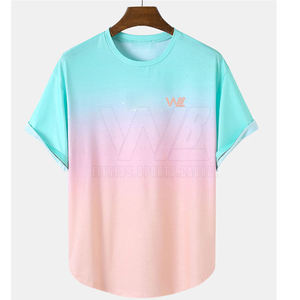 Camisetas Personalizadas de Alta Calidad para Hombre, Ropa de Verano, Color Personalizado, Manga Corta, Poliéster/Algodón, Secado Rápido, Transpirable - Product Image 1