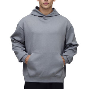 Sweat à capuche unisexe en coton tissé épais, écologique, personnalisé, avec poche, chaud pour l'hiver, impression numérique, pour hommes - Product Image 4