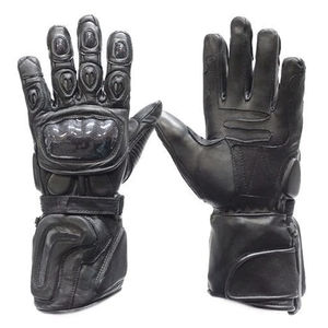 Guantes de Protección para Motociclismo de Cuero, Negros/Blancos, Dedos Completos, para Mujer y Hombre, para Motociclismo y Automovilismo - Product Image 4