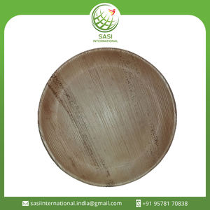 Plaque jetable en bambou biodégradable de 20 cm la plus vendue conception ronde plate avec feuille de palmier pour la nourriture de mariage servant des prix bas - Product Image 2