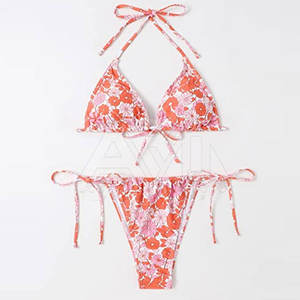 Conjunto de Bikini Ecológico de 2 Piezas para Mujer, Logotipo Personalizado en la Parte Delantera, Diseño Más Reciente, Material de Spandex/Poliéster, Transpirable y de Secado Rápido - Product Image 3