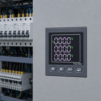 Compteur d'énergie numérique triphasé multifonction 72x72mm avec affichage numérique LED RS485 Modbus-RTU à montage sur panneau