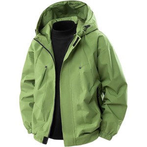 Chaqueta Cortavientos de Invierno con Capucha Unisex Personalizada OEM, Impermeable, Informal, Estilo Urbano Americano con Logotipo Personalizado - Product Image 1