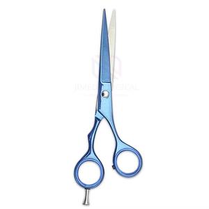 Ciseaux à cheveux en argent de qualité supérieure, en acier métallique durable avec revêtement bleu pour le salon et le coiffage à domicile - Product Image 3