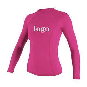 Nuevo logotipo personalizado en blanco camisas de surf rash guard mujeres niñas camisa de compresión upf50 + rash guard para natación buceo OEM - Product Image 3