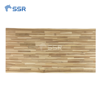 Table à manger en bois d'acacia écologique résistante à l'eau avec pieds en métal, bord naturel, mobilier moderne pour l'Amérique du Nord et l'UE (vente en gros)