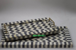 2024 Offre Spéciale MERE DE PERLE ARTISANAT BOIS ARTISANAT PLATEAU DE SERVICE POUR EID DECOR HOME DECOR CADEAU PLATEAU DE CUISINE RAMADAN PLATEAUX - Product Image 6