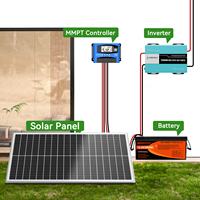 Modul PV Kustom 100W Panel Surya Half Cell 12V 18V Bingkai Putih Efisiensi 22% Harga Pabrik Sistem Surya Off-Grid