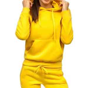 Vêtements décontractés avec logo personnalisé Vente d'usine Survêtements en coton personnalisés pour femmes Survêtement en coton de haute qualité pour les femmes - Product Image 4