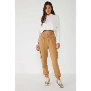 Lightweight Breathable Cargo Jogger Pants High Mid Waist Plus Size Corduroy Fabric <b>Drawstring</b> Closure Flat Front Printed Pattern - Product Image 1