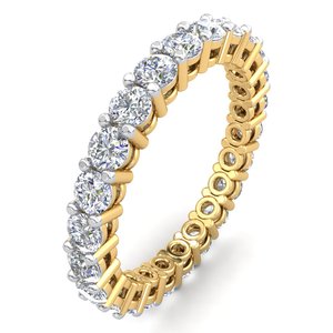 Bague classique élégante en or 14 carats pour femme 1.97Cts VS Clarity Lab Grown EF Color Diamond Bijoux classiques luxueux - Product Image 1