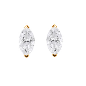 Timeless Brilliance 1.00 Carat Lab Grown Diamond Marquise Push Back Boucles d'oreilles en or massif Vente en gros OEM - Product Image 3