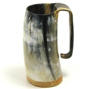 Taza de jarra de cerveza de cuerno de búfalo vikingo hecha a mano más vendida, taza de bebida de cerveza Medieval pulida Natural Premium para fiesta - Product Image 4