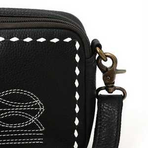 Nueva tendencia, bolso de hombro occidental cosido para botas, cuero de vaca genuino, decoración de borlas, diseño bohemio con herramientas, precio al por mayor - Product Image 3