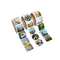 Autocollants personnalisés pas chers pour enfants, motifs de dessins animés mignons, en rouleau, pour récompenses, enseignants, étudiants, encouragement, fabriqués au Guangdong