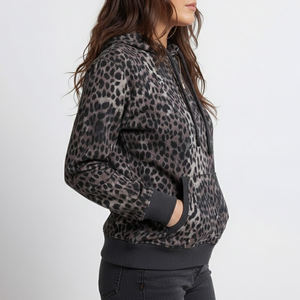 Sudaderas con Capucha para Mujer al por Mayor, Nuevo Estilo, Venta en Línea, Diseña Tu Propio Logotipo, Sudaderas Transpirables con Estampado de Leopardo para Mujer - Product Image 5