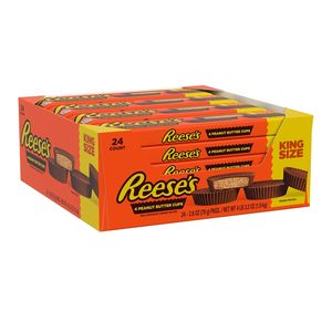 REESE'S Milk Chocolate King Size Peanut Butter Cups, Paquetes de Dulces, 2.8 oz (24 Unidades) - Product Image 1