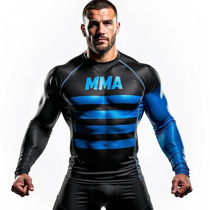 Rash Guards personalizados al por mayor personalizados para equipo de entrenamiento MMA personalizado sublimado ropa deportiva de combate para entrenamiento de gimnasio - Product Image 6