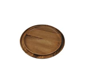 Assiette de chargeur de forme ronde en bois massif de vente chaude assiettes de chargeur de nourriture en bois de logo personnalisé pour servir dans le mariage - Product Image 5
