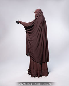 Conjunto de Jilbab de dos piezas duradero proveedor al por mayor tejido de poliéster de primera calidad cómodo vestido islámico para mujeres bajo MOQ - Product Image 5