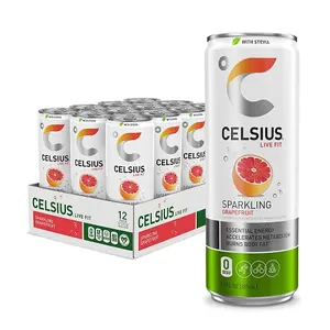 CELSIUS Energy Drink Fitness 12 Fl Oz Tâmbola Acai Chá Verde de Alta Qualidade