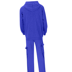 ชุดวอร์มผ้าฟลีซสำหรับผู้ชายชุดวอร์มมีฮู้ดและคาร์โก้กางเกงวอร์มลำลองให้ความอบอุ่นสำหรับฤดูหนาวชุดออกกำลังกายยิมวิ่งขายส่ง - Product Image 6