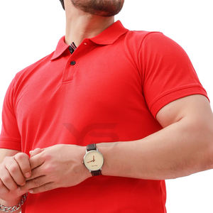 Algodón/Spandex informal de verano de alta calidad mezclado para Polo para hombre Jersey transpirable logotipo personalizado bordado manga corta fina - Product Image 3