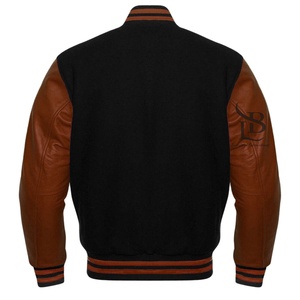 Chaqueta universitaria de alta calidad para hombre, personalizada, de color sólido, con mangas completas, transpirable y al por mayor, a un precio barato para el invierno - Product Image 2