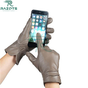 Razorts International Women's Sheepskin Leather <b>Gloves</b> Opera Length Touch Screen Winter Breathable Casual Outdoor Sports Skiing - Product Image 5