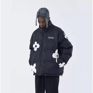 Latest Fashion High Quality Custom Men's Winter High Street Cotton Puffer <b>Jacket</b> Sublimation <b>Warm</b> Thick Stand Collar Regular - Product Image 2