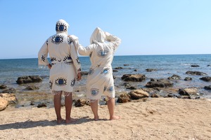 Peignoir à capuche en coton turc Robe déshabillé séchage rapide à manches longues doux femmes hommes bonne qualité taille Option maison Sauna plage - Product Image 2