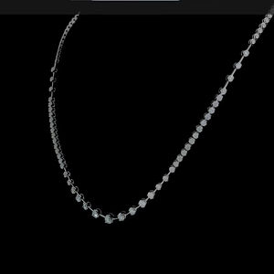 สร้อยคอทองคำขาวเพชรมอยส์ซอไนต์สำหรับผู้หญิง - Product Image 2