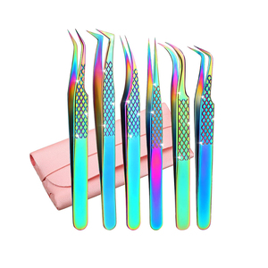 แหนบต่อขนตาสีอ่อนที่ได้รับการออกแบบตามหลักสรีรศาสตร์แหนบป้องกันสนิมสำหรับการใช้งานมืออาชีพและส่วนบุคคล - Product Image 1